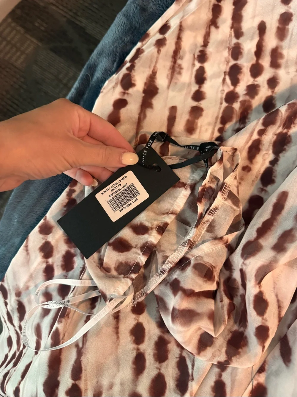 White Fox Boutique Sunday Strolls Maxi skirt in espresso mist